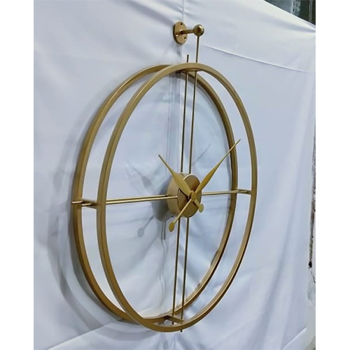 Golden Metal Wall Clock