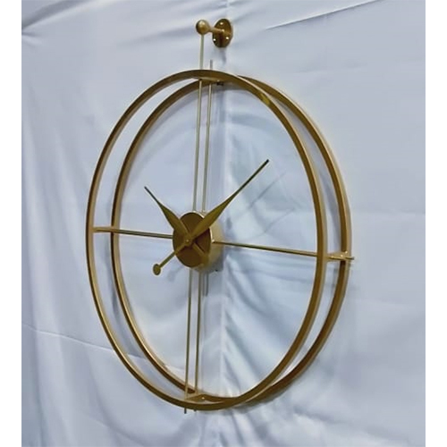 Golden Metal Wall Clock