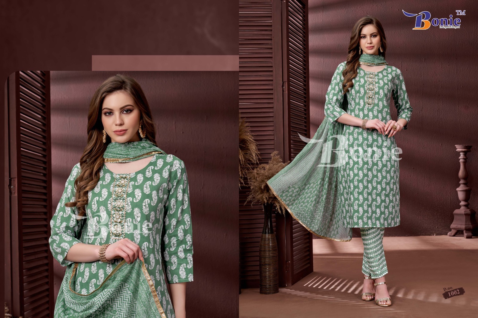 Rayon Three Piece Set - M-l-xl-2xl, Vibrant Printed Kurtis With Heavy Handwork, Comfortable For All Seasons
