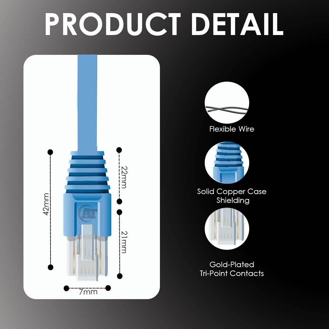 Cat 6 Cable - 100% Pure Copper, 90-meter Length, White | High-performance 550mhz, Metal-shielded Rj45 Connectors, 10-gigabit Ethernet