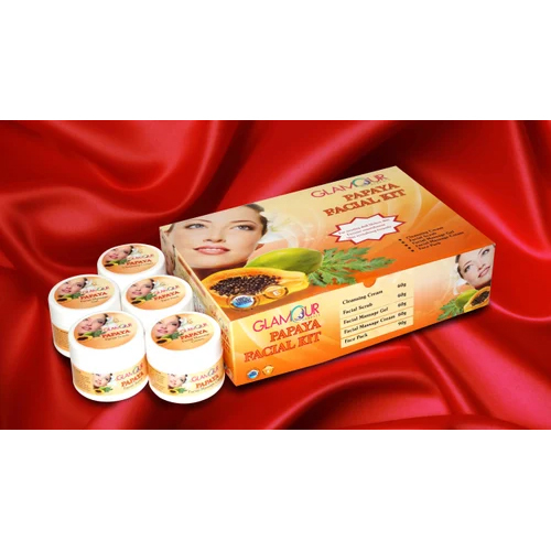 Papaya Facial Kits - Fruit Extracts, Face Treatment | Nourishing, Instant Glow, Skin Brightening, Tan Removing, SPF, Pigmentation Remover