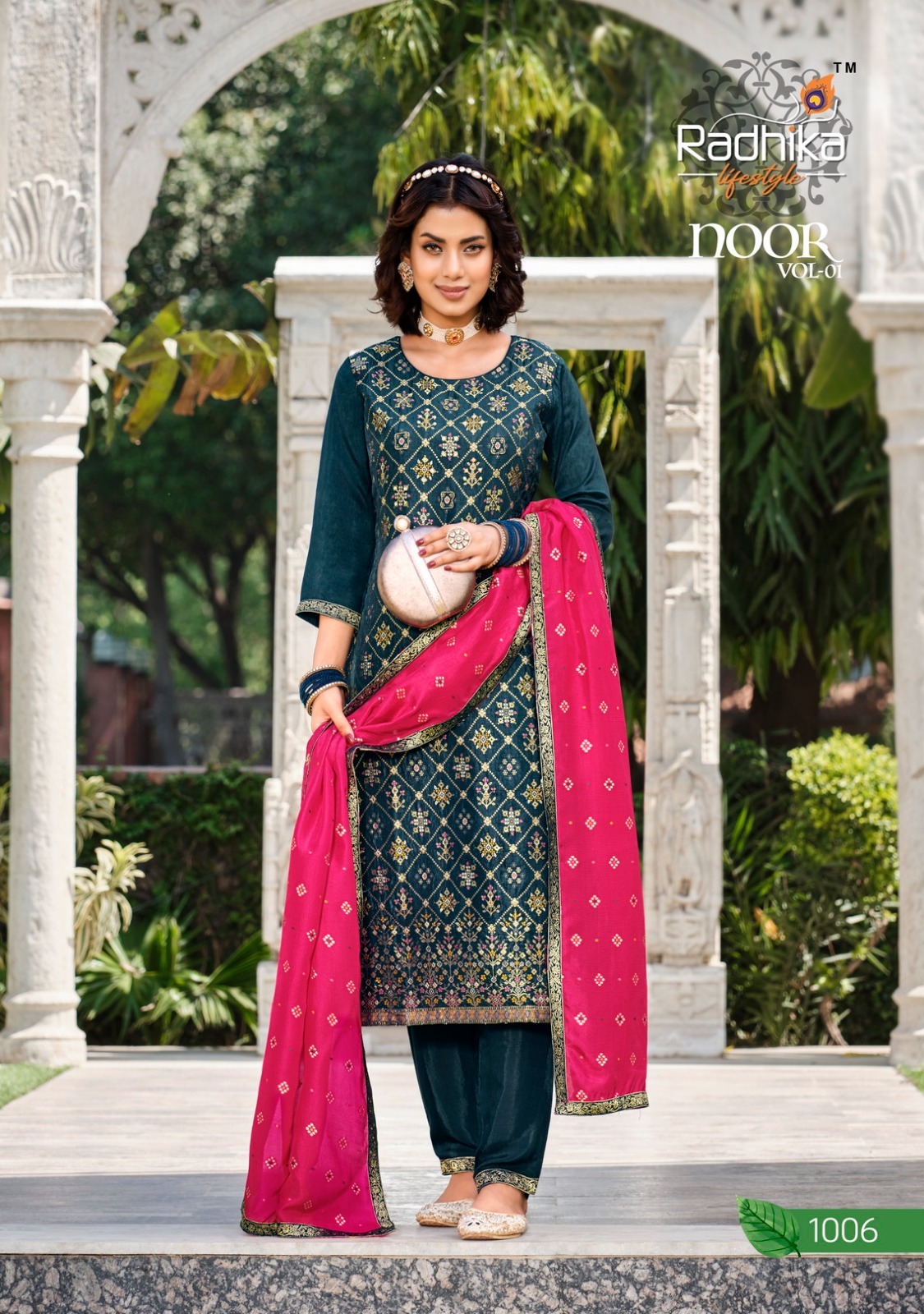 As Shown In The Catalog Dola Silk Handwork Punjabi Kurti With Pant