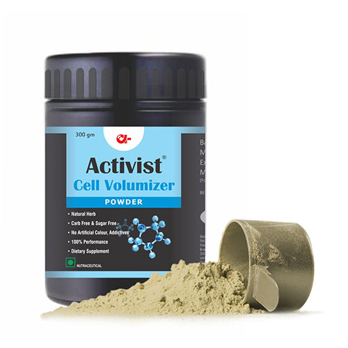 Activist Cell Volumizer Protein Powder 300g - Ingredients: Creatine Monohydrate | Creatine Hydrochloride | Creatine Deconated | Taurine | Ala Vitamin C | L Alanine | Bcaa 2:1:1 | Ginseng | Tribulus Terrestris | Ashwagandha