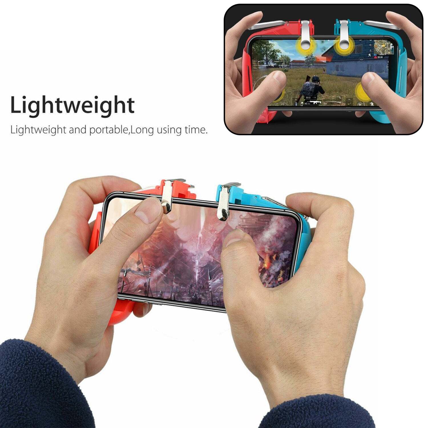 Mobile Phone Gamepad Joystick Handle - Plastic Construction , L1 R1 Trigger For Enhanced Pubg Sensitive Shooting, Multi/assorted Color