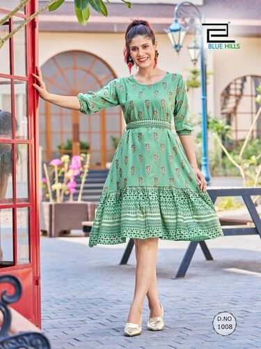 As Shown In The Catalog Short Rayon Kurtis