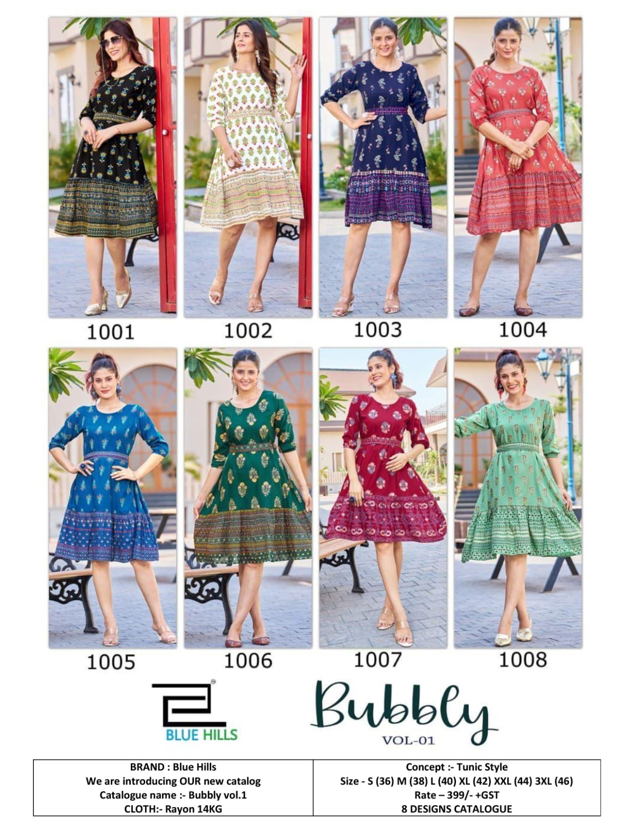 Short Rayon Kurtis - Rayon Tunic Style, Sizes S (36) To 3xl (46), Printed Pattern, 3/4th Sleeve, Casual & Formal Wear, Quick Dry & Breathable Features