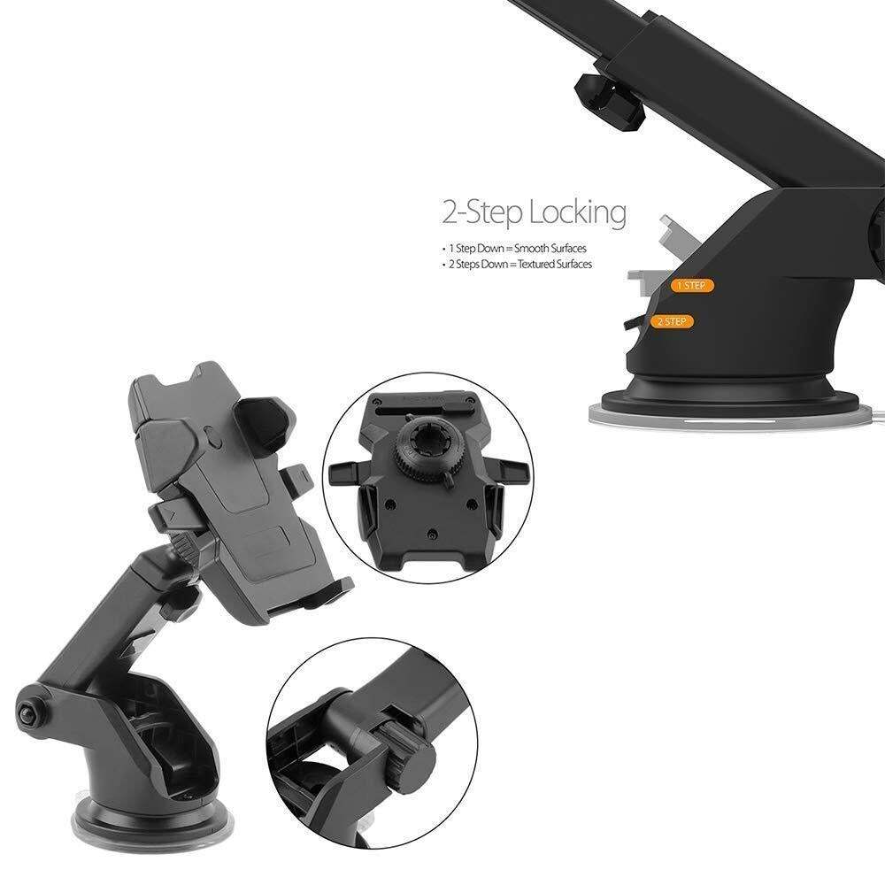 Adjustable Car Mount (Multicolour) (0283) - Plastic Build , Adjustable Design, Black Color, Versatile Multi-colour Options For On-the-go Convenience