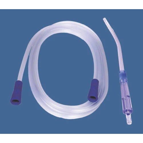 Yankauer Suction Set - Medical-Grade Plastic, Standard Diameter 8-10 mm | Portable Design with Soft Flared Tip, Ideal for Controlled Suctioning in Hospitals