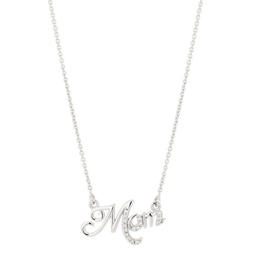Mom Word Silver Pendant Necklace For Women Size: Different Available
