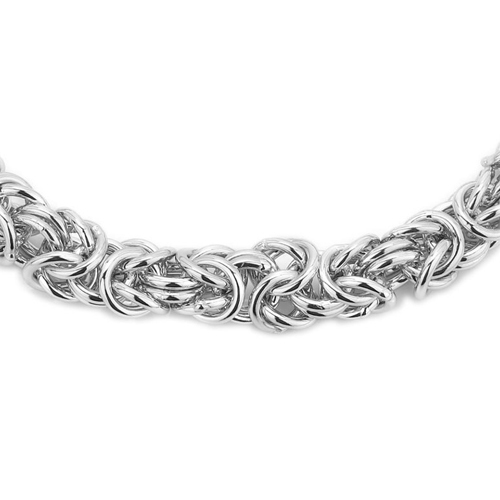 Modern Handmade Fancy Byzantine Chain Silver Bracelet