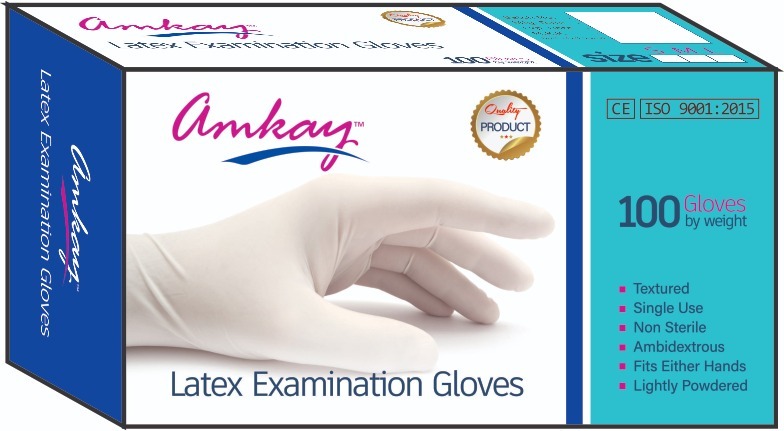 ऑफ व्हाइट लेटेक्स परीक्षा दस्ताने