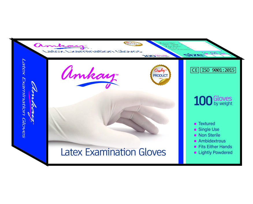 ऑफ व्हाइट लेटेक्स परीक्षा दस्ताने