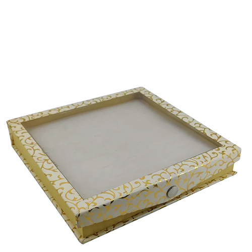 40 धारकों के साथ आयताकार कार्डबोर्ड रिंग बॉक्स