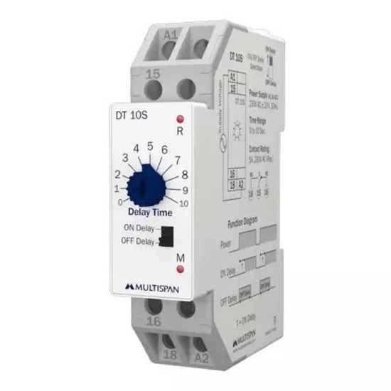 Dt-10s / Dt-30s / Dt-60s Multispan Timer - Plastic | 90x22.5x67.5mm, White, 1 Year Warranty, 230v Ac / 415v Ac