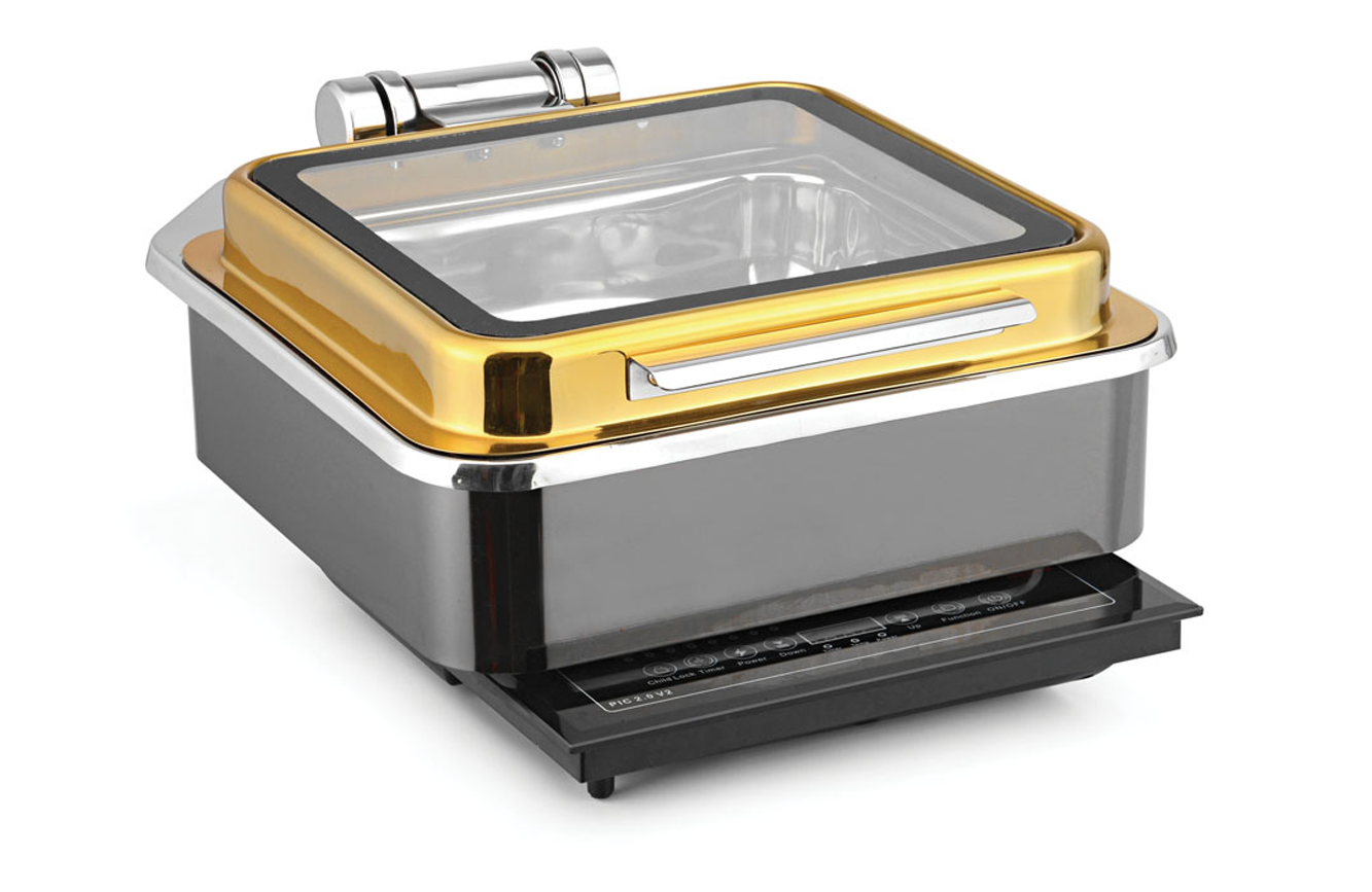Round Heating Food Warmer Set Hotel Restaurant Daily Use Cheffing Dish