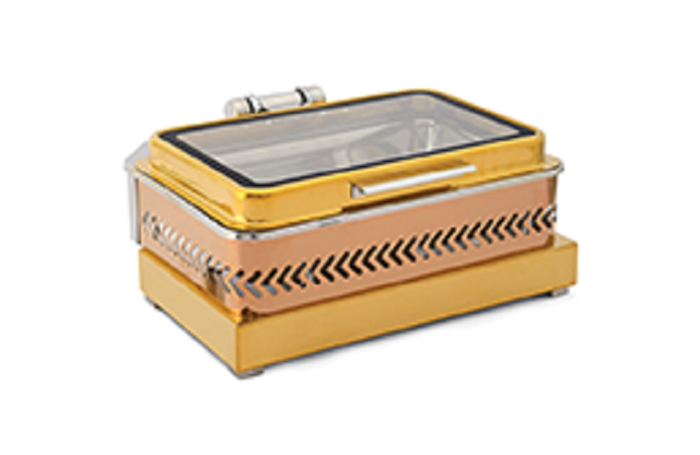 Round Heating Food Warmer Set Hotel Restaurant Daily Use Cheffing Dish
