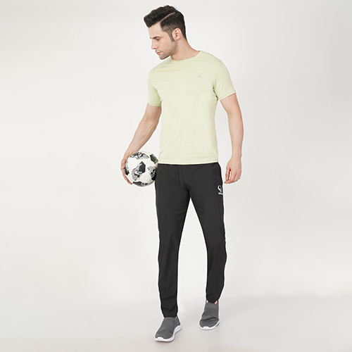 रिब के साथ वॉशेबल ब्लैक ट्रैकपैंट एनएस लाइक्रा