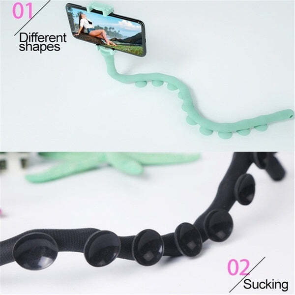 Mobile Phone Holder Multi-functional Cute Warm Snake Holder - Plastic Material, Assorted Colors | Adorable Snake Design For Versatile Use
