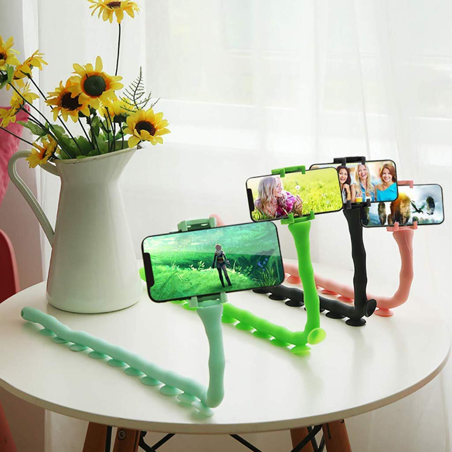 Mobile Phone Holder Multi-functional Cute Warm Snake Holder - Plastic Material, Assorted Colors | Adorable Snake Design For Versatile Use
