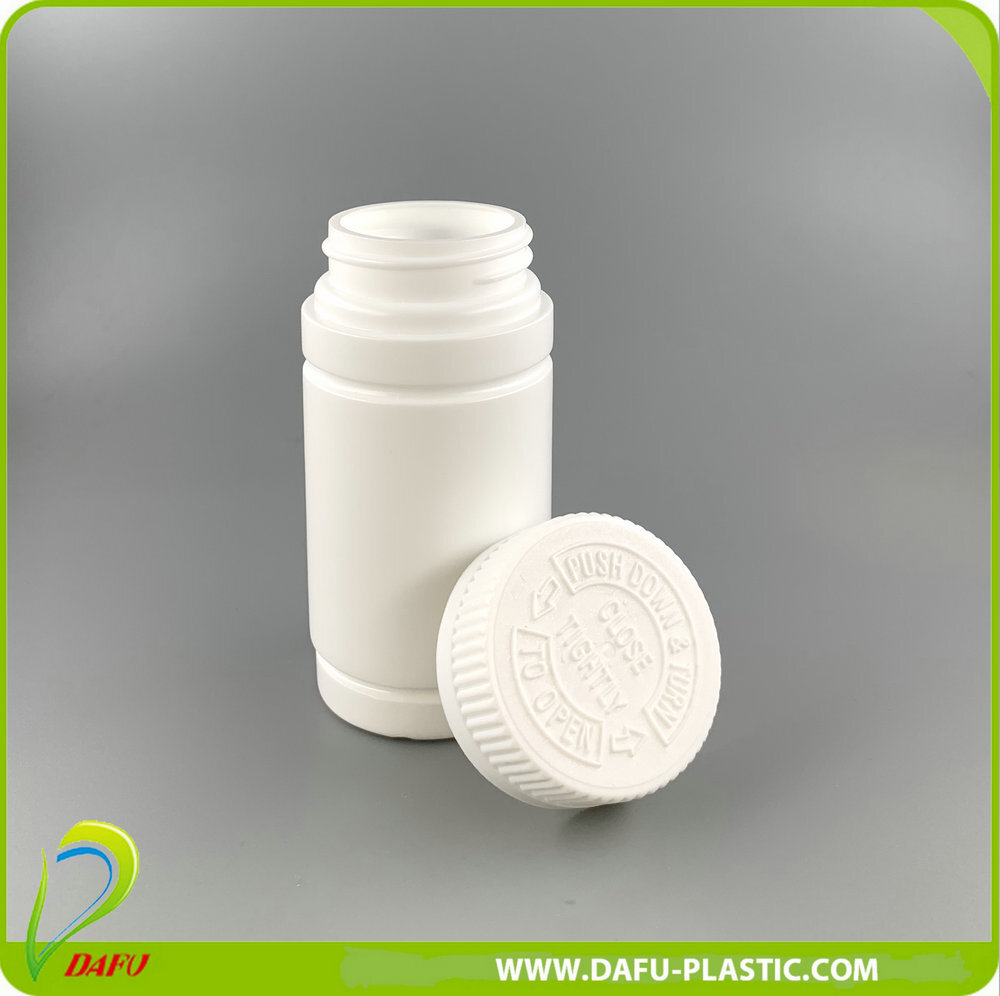 White Hdpe 100ml Plastic Capsule Vitamin Powder Pill Bottle