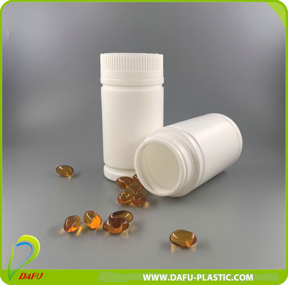 White Hdpe 100ml Plastic Capsule Vitamin Powder Pill Bottle