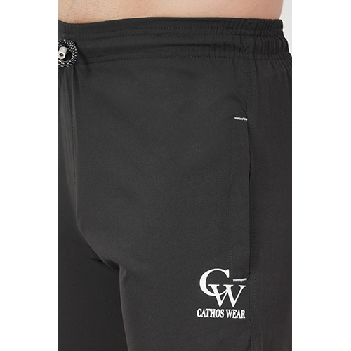 Black Trackpants Ns Lycra With Rib - Lycra Material, Black Color | Double Pockets, Washable, Ideal For Rainy, Spring, Summer, And Winter Seasons