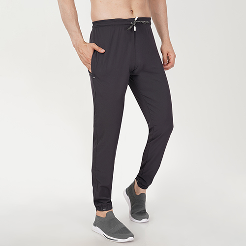 Grey Trackpants Ns Lycra With Rib - Lycra Fabric, Double Pockets , Grey Color, Washable, Ideal For All Seasons: Rainy, Spring, Summer, Winter