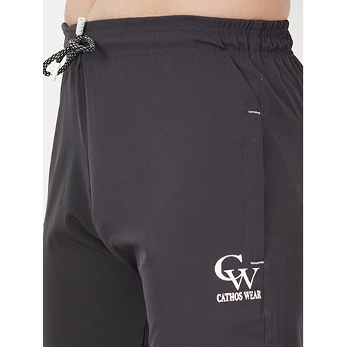 Grey Trackpants Ns Lycra With Rib - Lycra Fabric, Double Pockets , Grey Color, Washable, Ideal For All Seasons: Rainy, Spring, Summer, Winter