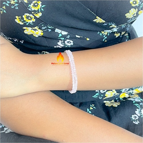 राउंड मूनस्टोन 925 स्टर्लिंग सिल्वर ब्रेसलेट