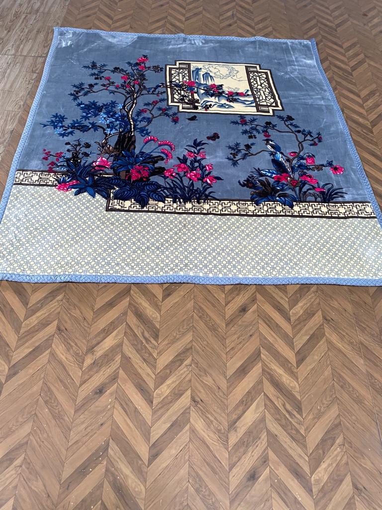 Woolen Printed Blankets - Material: Wool, Size: 215x230 Cm, Density: 700 G/mâ³ | Features: Assorted Colors, Styles: Plaid, Use: Bath, Bedding, Travel, Hotel