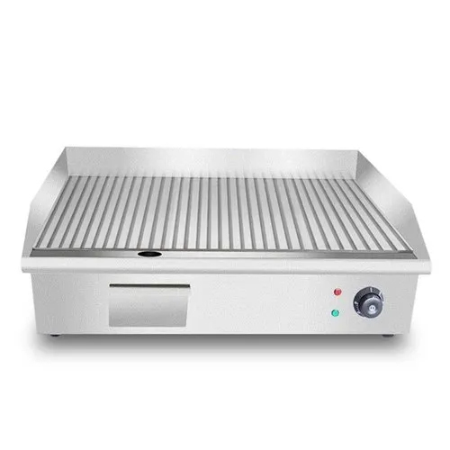 Commercial Griddle Plate - Stainless Steel, Semi Automatic Rectangle | 240V Electric Power, 1-Year Warranty, Ideal for Canteens, Hotels, Motels, Restaurants