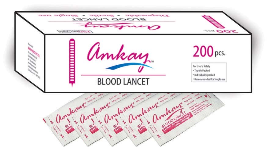 Steel Lancet - Durable Steel, Manual Operation, Sleek Silver Color | Designed For Skin Puncture And Blood Sample Collection