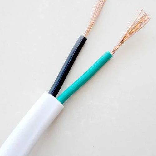 Aluminium Twin Flat Cables - Copper Conductors, Round Shape, Pvc Jacket In White | Medium Voltage, Suitable For Indoor & Outdoor Power Distribution