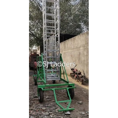 Aluminum Big Wheeled Tower Ladder - Material: Aluminium