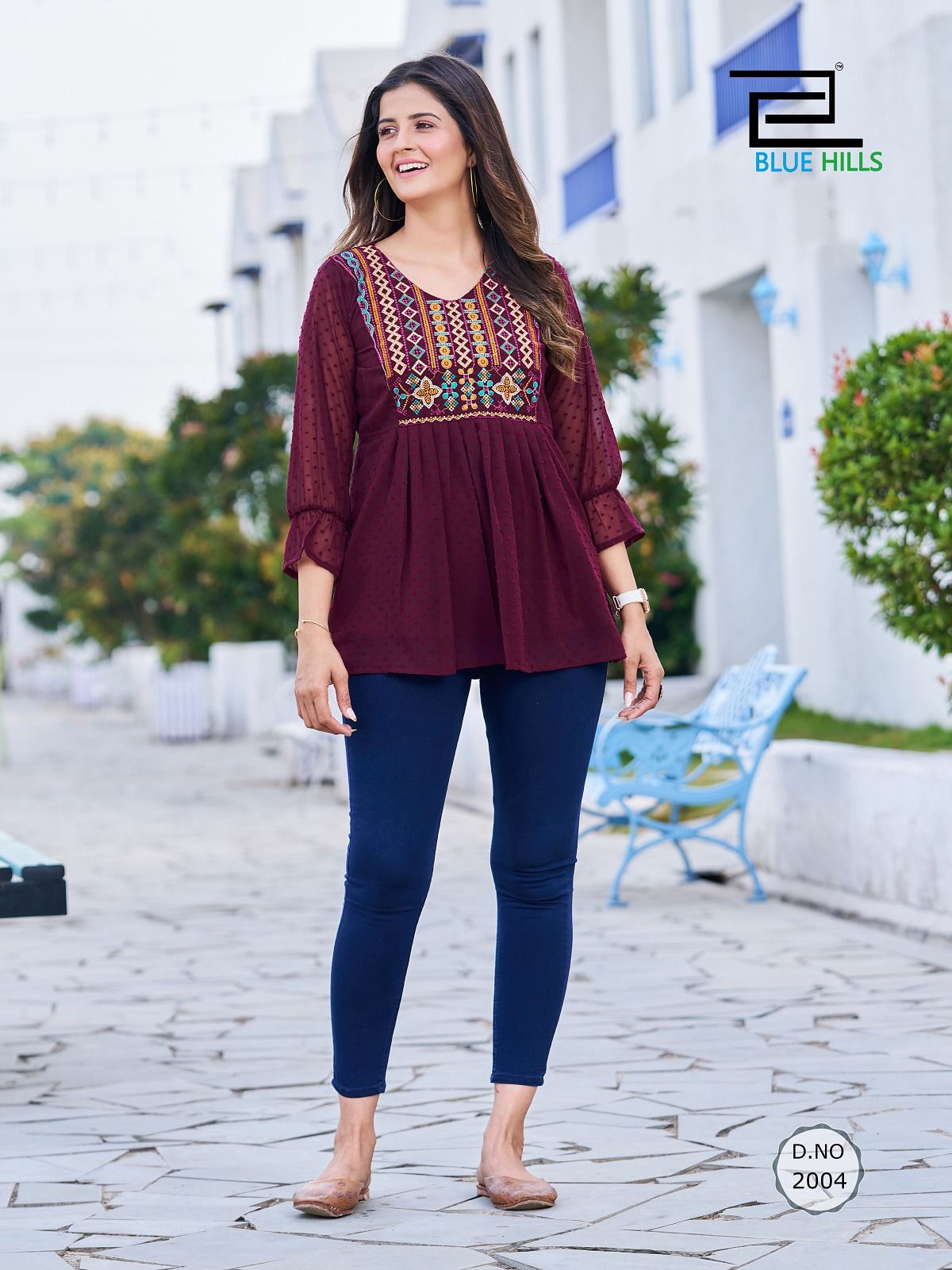 As Shown In The Catalogue Fancy Tunic Tops