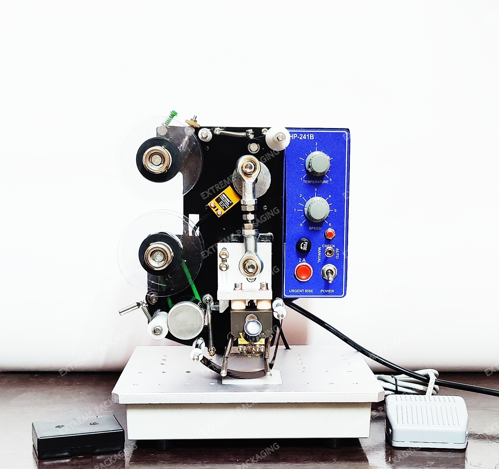 Color Ribbon Coder - Ac220v/50hz, 255x225x315mm | Semi-automatic Hot Stamp Printing Machine For Food And Medicine Packaging, Easy Operation, And Clean Handling