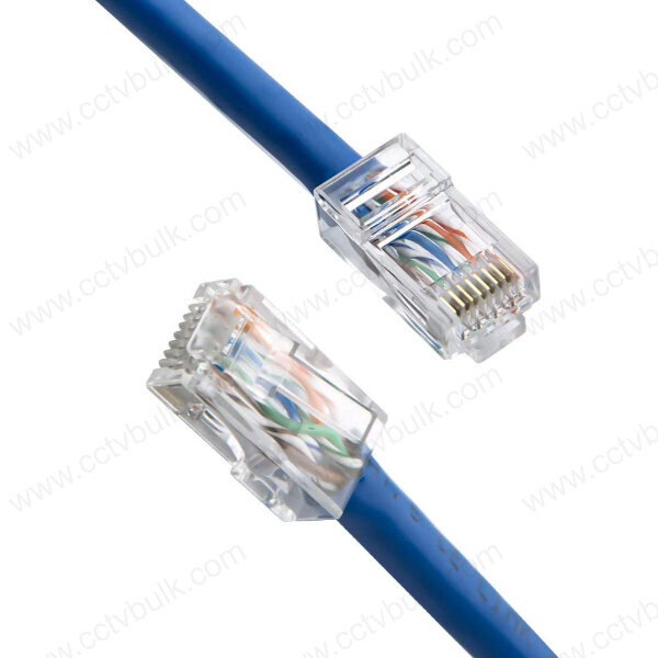Rj45 Connector Cat6 Utp Zigzag 100set - Gold Plated 8p8c, Pass-through Design Enhances Signal Integrity And Clarity, Staggered Jacks