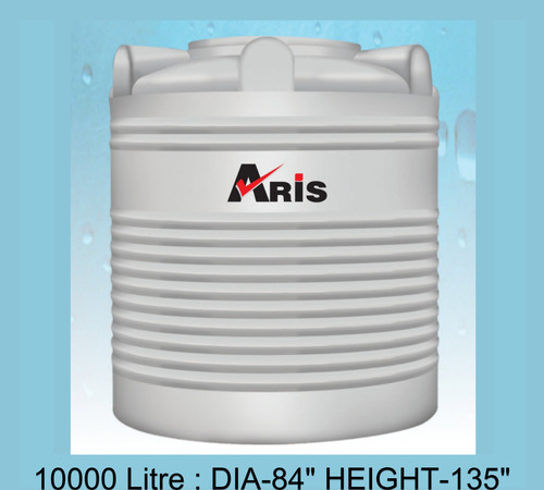 White 10000L Aris Plastic Water Tank