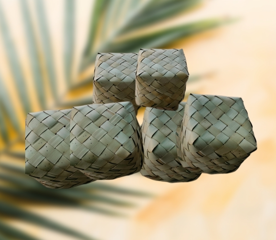 Palm Leaf Box 1 Kg - Eco-friendly Palm Leaf Material | Versatile Packaging For Palm Jaggery, Ginger Candy, Sweets, And Food Items