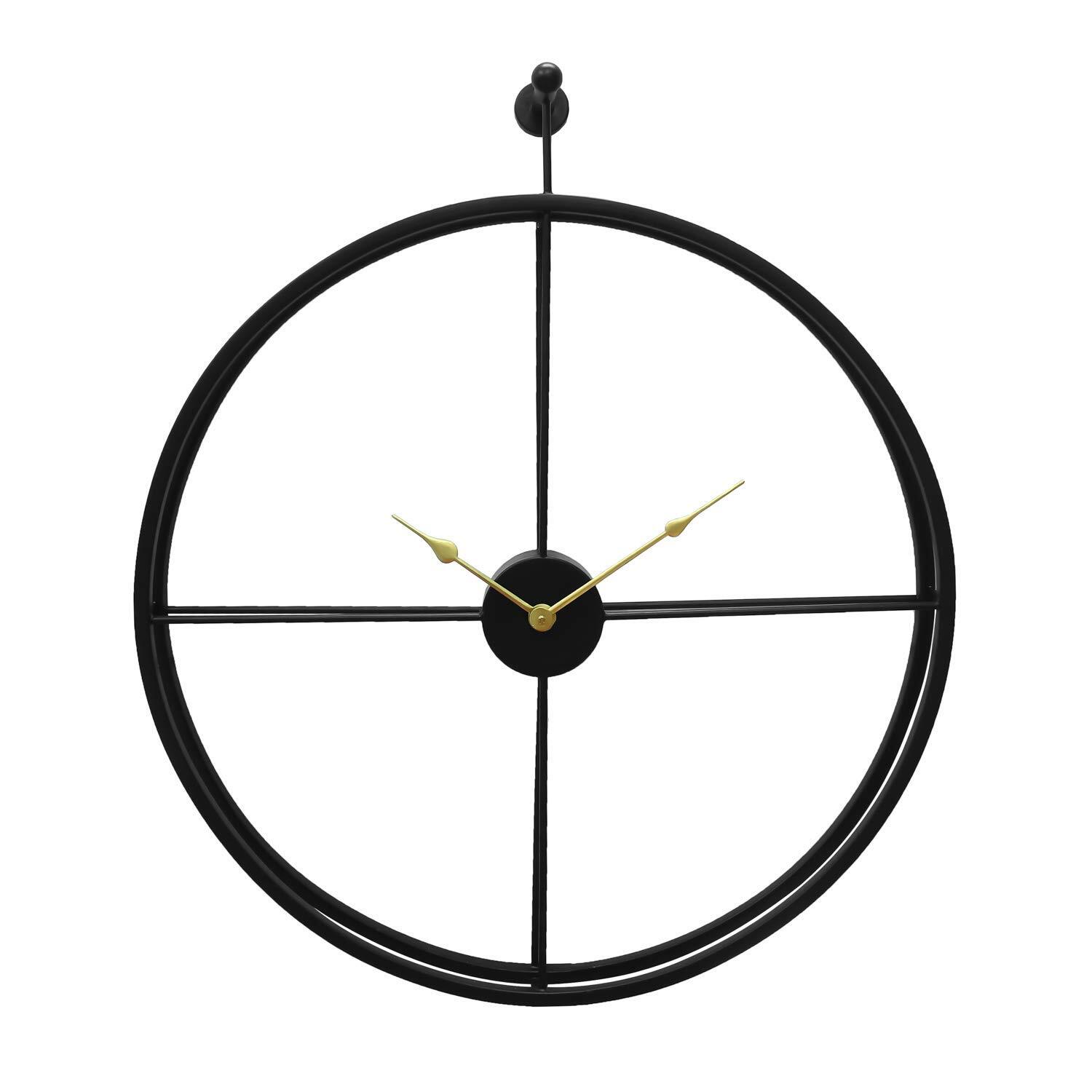 Black Iron Decorative Wall Clock
