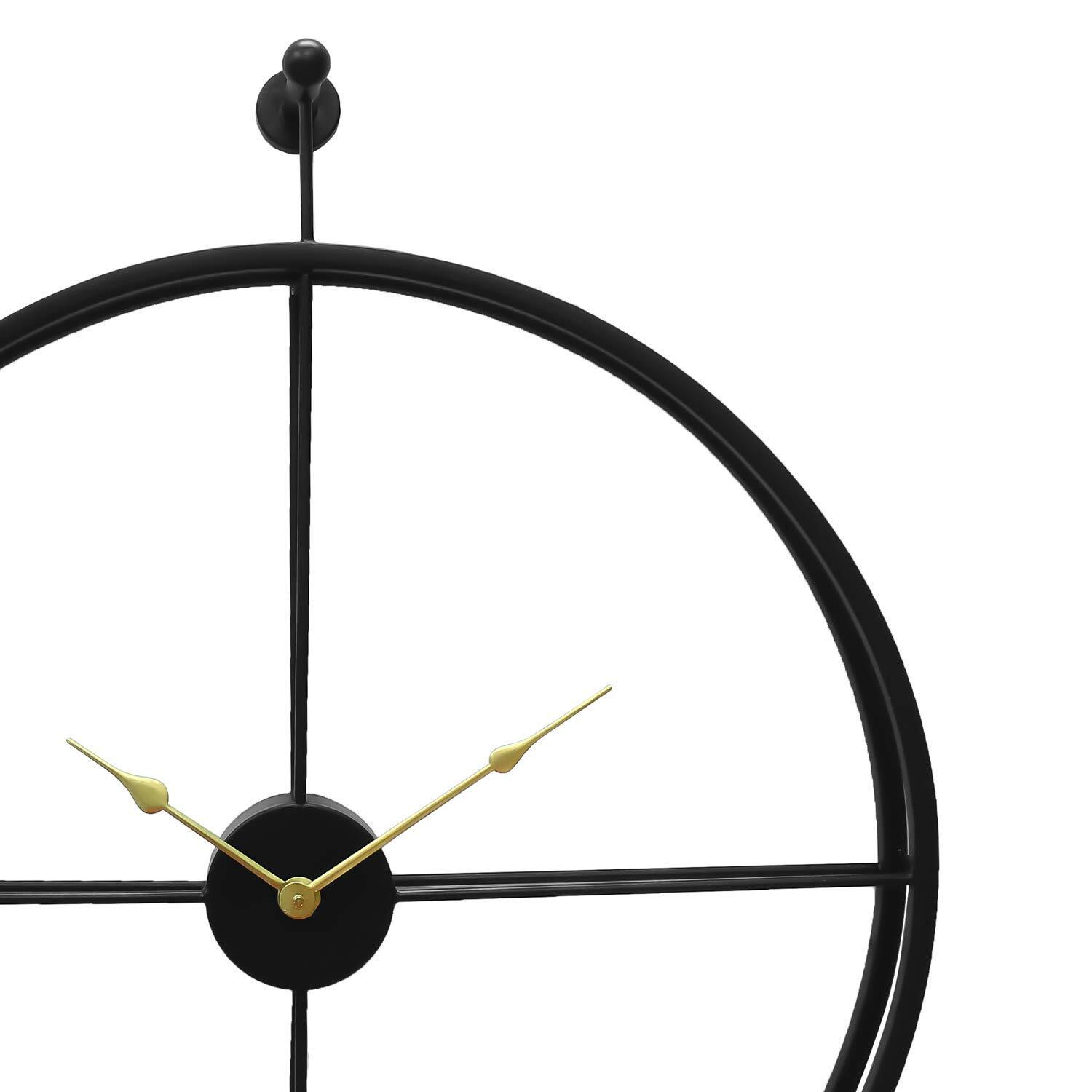 Black Iron Decorative Wall Clock