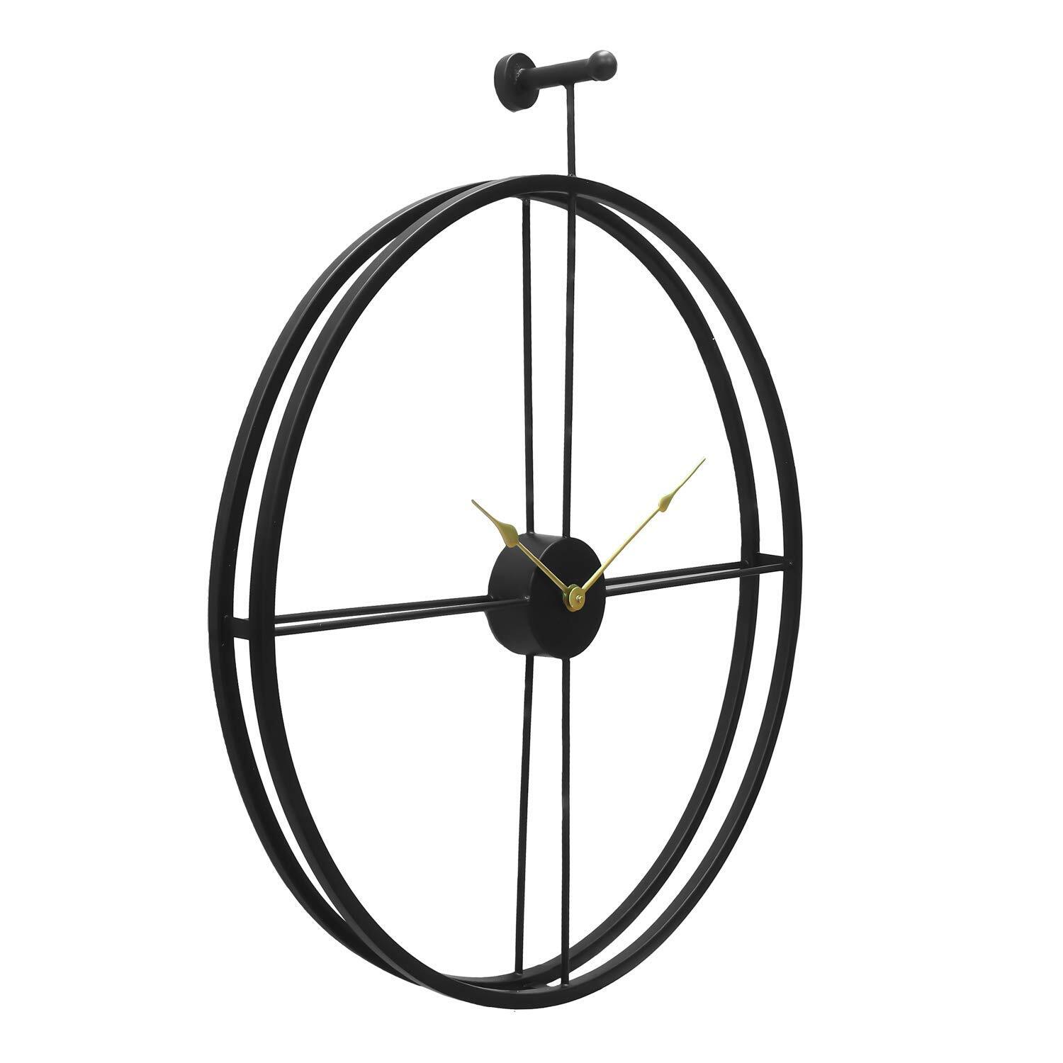 Black Iron Decorative Wall Clock