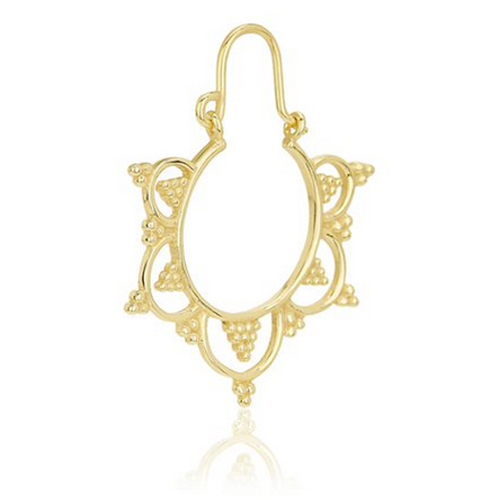 18k Gold Plated Bohemian Style Filigree Silver Earrings Gender: Women