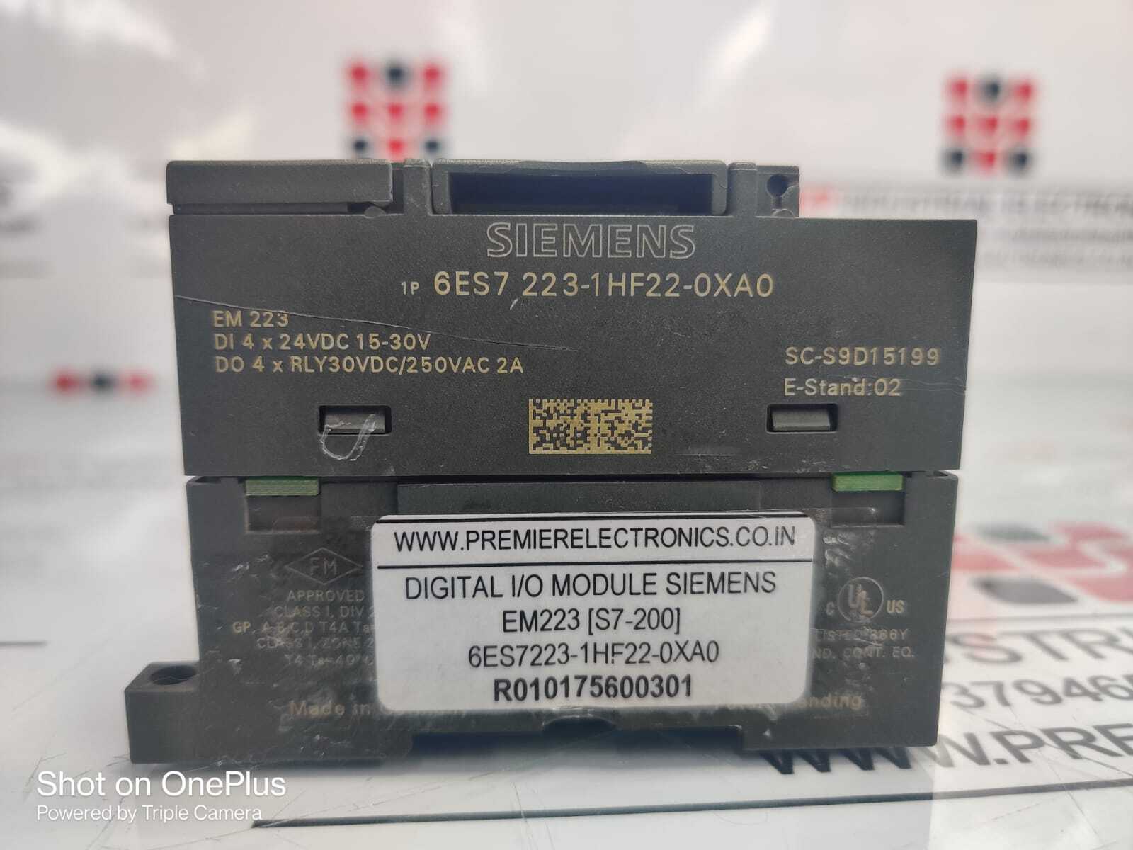 Siemens Digital I-o Module Plc Em223 6es7223-1hf22-0xa0 Application: Industrial
