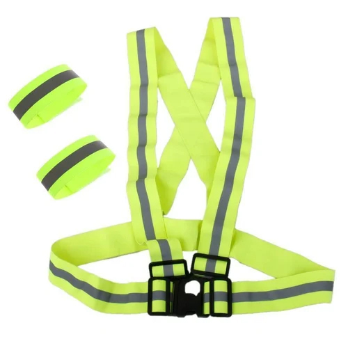 Safety Reflective Vest Belt - Color: Parrot Green