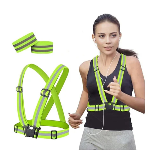 Safety Reflective Vest Belt - Color: Parrot Green