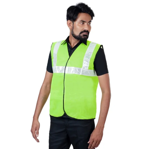 Green Safety Jacket - Material: Polyester