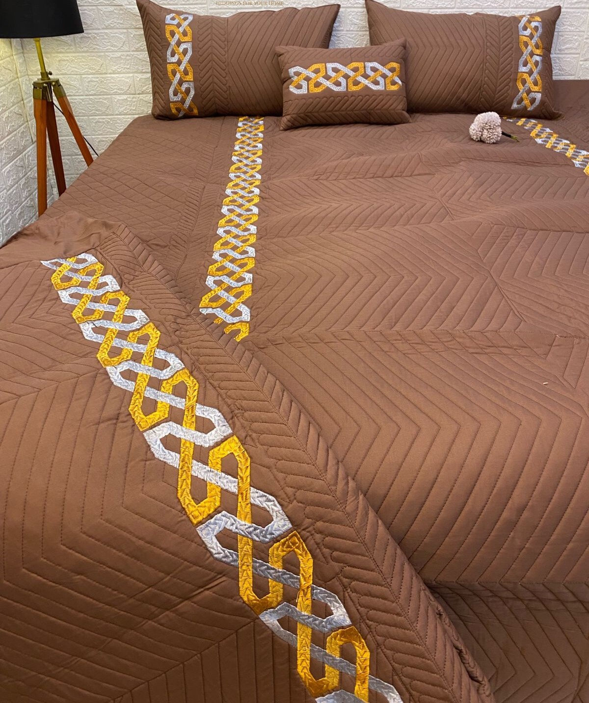 Designer Bed Cover - Velvet Quilted 90x100 Inch | Multicolor Washable, Printed Pattern, Soft Luxurious Comfort