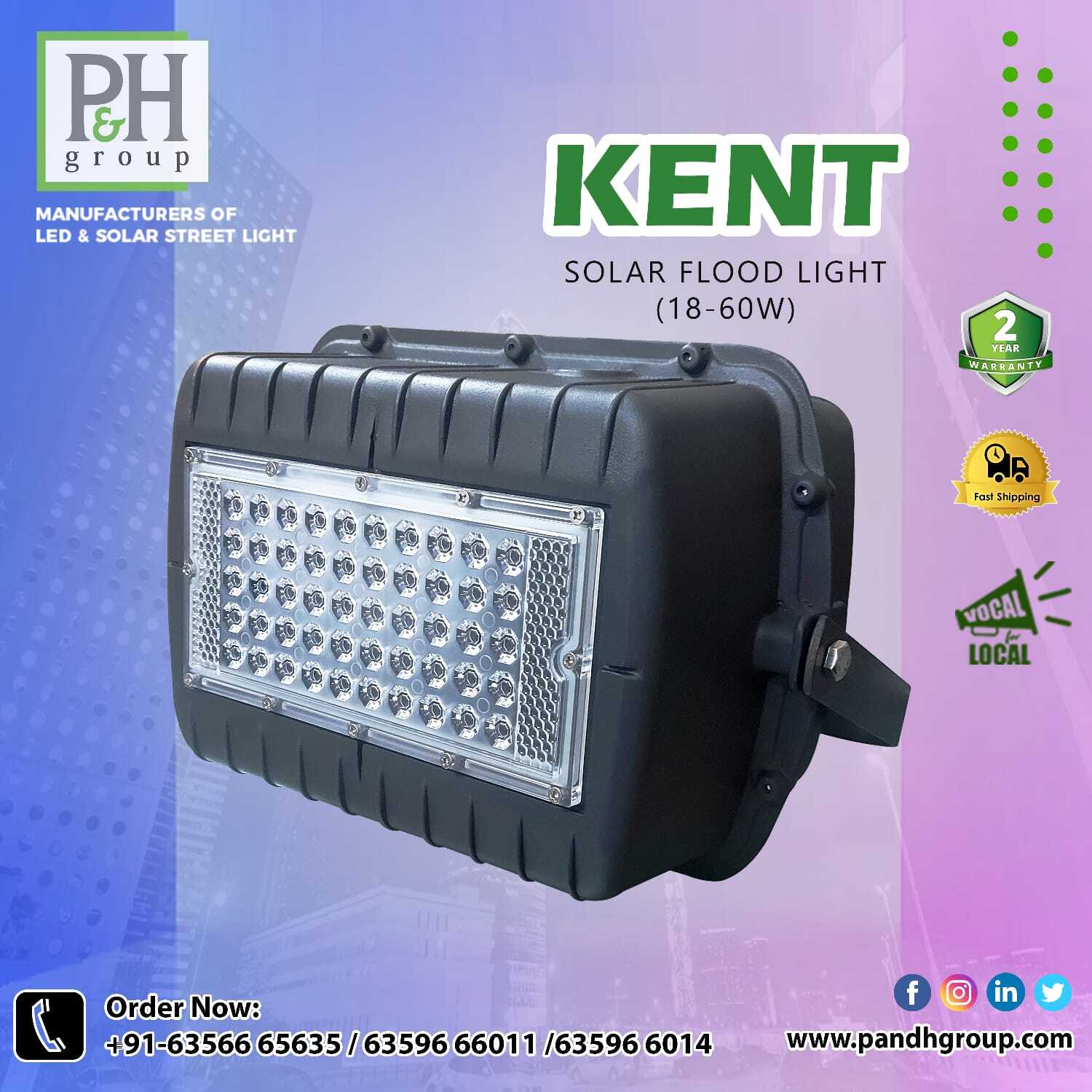 Cw 70w Solar Flood Light System - Kent Model
