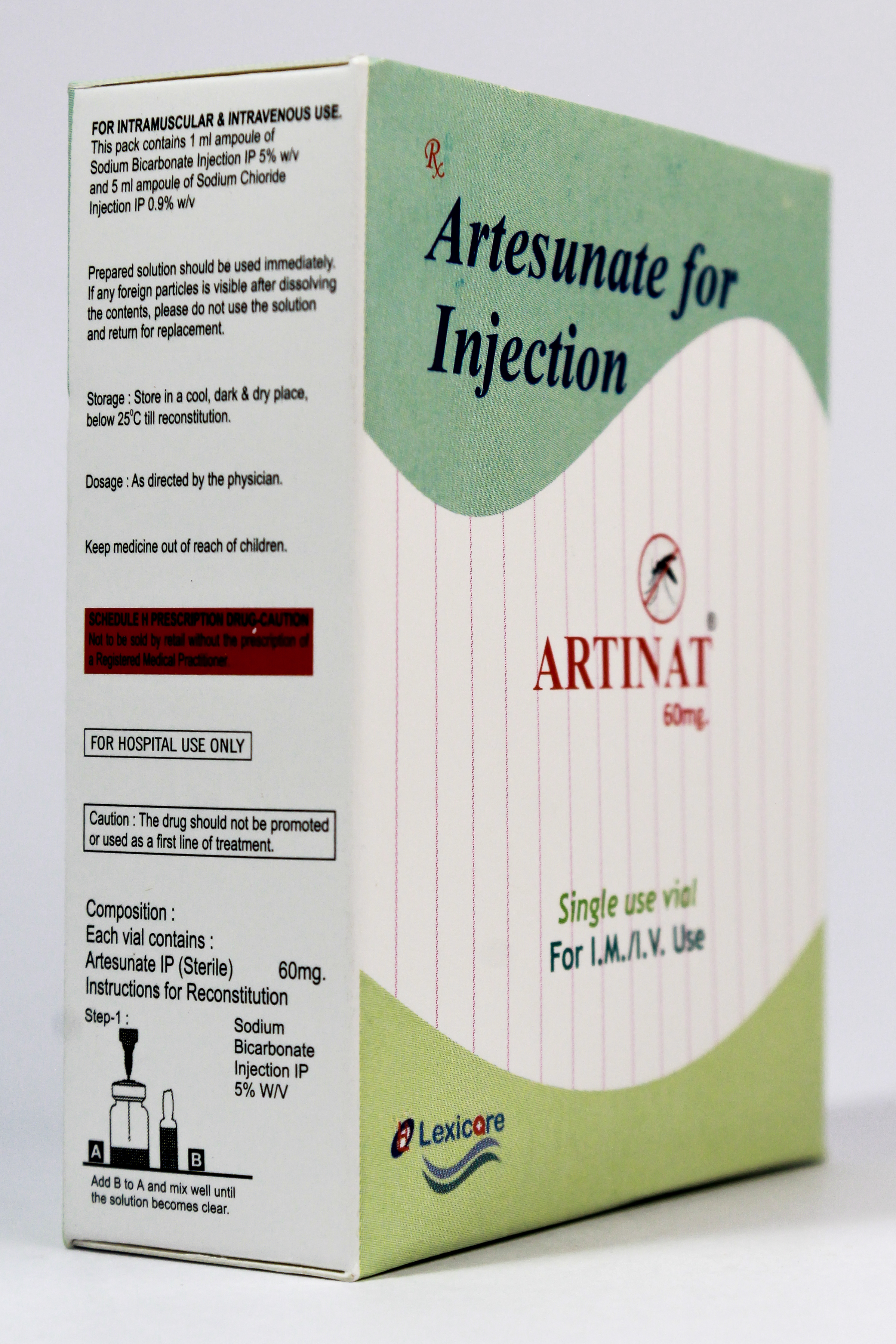 Artesunate Injection - Powder Form, Liquid And Dry For Severe Malaria Treatment | Anti-malaria, Suitable For All Ages, Follow-up Oral Regimen Required, Store In Cool Dark Place